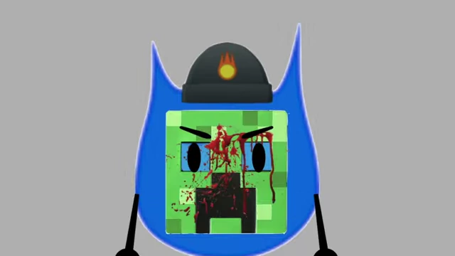 Laporte is surprised by his own reflection or a duplicate, with a creeper face and blood.