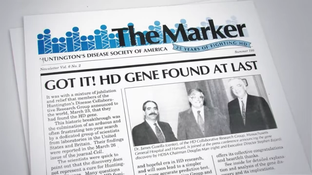 Newspaper announcement of the Huntington's gene discovery in 1993