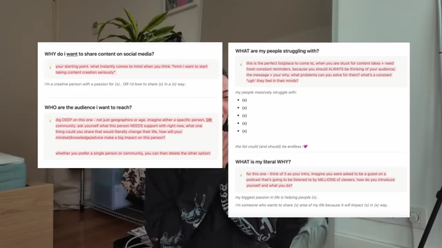 Journaling prompts for content vision