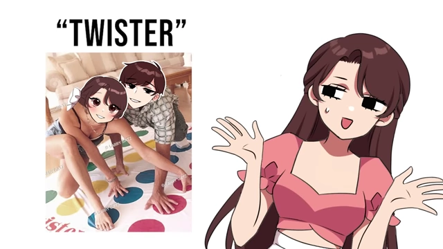 V and the narrator are shown in a suggestive "Twister" game.