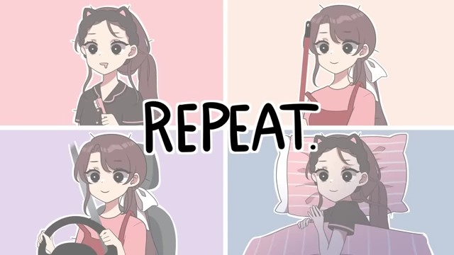 The narrator's repetitive daily routine.