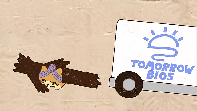 A cryonics team truck is shown with mother's head after it has been crushed.
