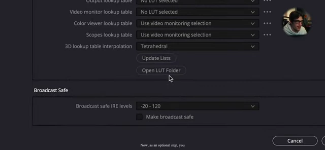 3D Lookup Table Interpolation set to Tetrahedral