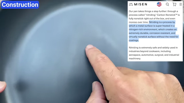 Misen's description of the nitriding process for its Carbon Nonstick™ pan.