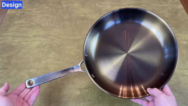 Strata pan displaying its evolving golden-brown seasoned surface.