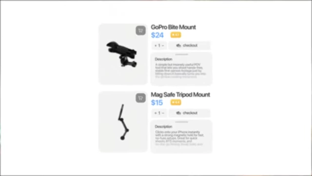 On-screen graphic showing the components of the DIY MagSafe bite mount with prices