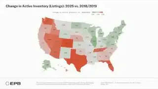 Change in Active Inventory (Listings): 2025 vs. 2018/2019 by State