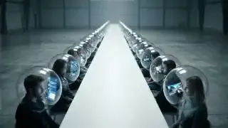 Conceptual image of atomized individuals in isolated bubbles