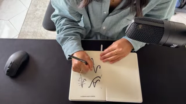 The designer sketching initial