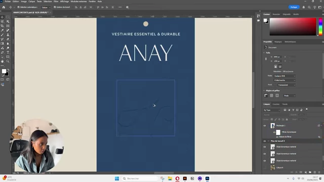 A mock-up of a product label in a