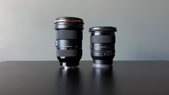 Two camera lenses of different sizes, illustrating the need for step-up rings to use a single filter size across various lenses