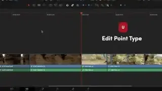 ![A screenshot showing the "U - Edit Point Type" overlay and highlighting an edit point selection on the timeline.](