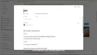 A Notion interface displaying the "2026 Experiment" template, showing a monthly view for January with a list of experiments and sections for "what are we trying to find out & why" and "experiment progress notes."