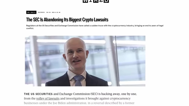 Wired article reporting the SEC abandoning major crypto lawsuits