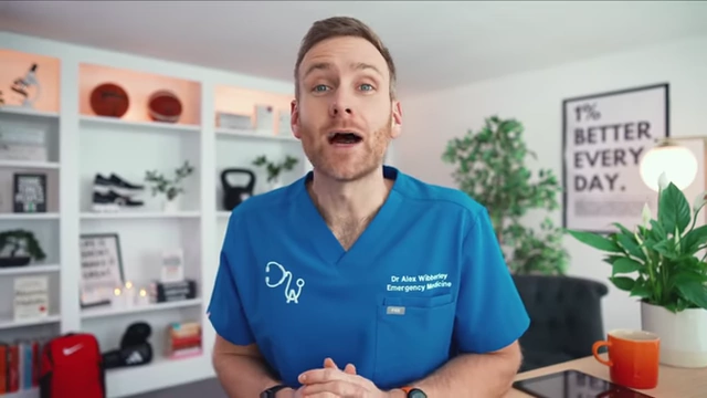 Doctor Alex Wibberley explaining the importance of muscle mass for longevity