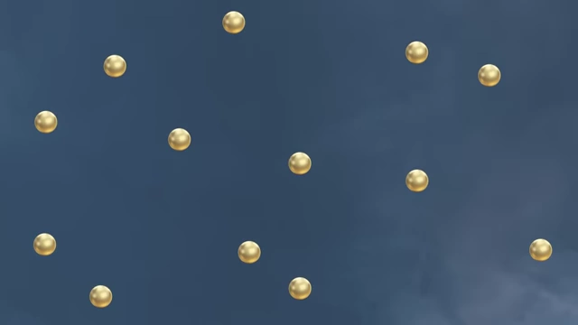 Scattered golden orbs represent the many variables and complexities in real-world interactions