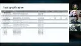 Sample test specification in a spreadsheet format