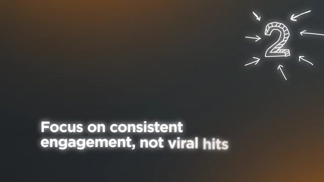 Step 2: Focus on consistent engagement, not viral hits