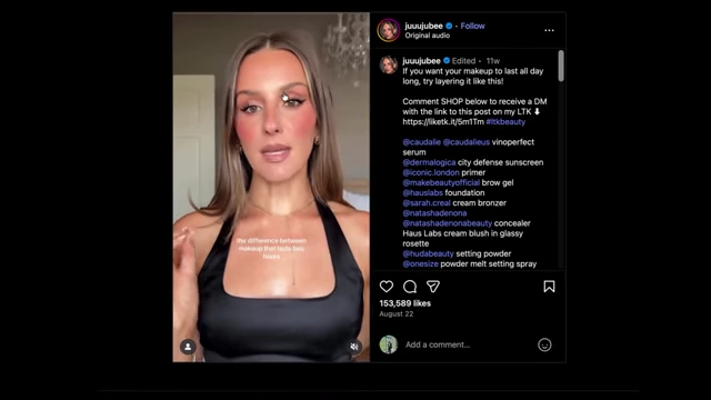 Instagram post offering skincare advice and product recommendations