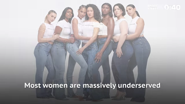 Models of diverse body types in Good American jeans