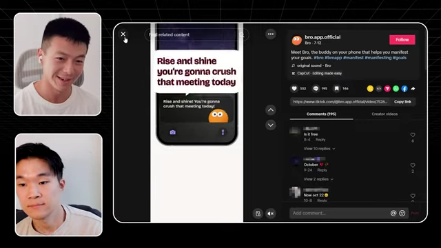 A TikTok ad for Bro featuring a morning affirmation on the lock screen