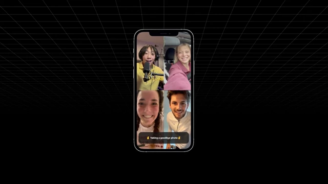 A group photo taken within the Lobby app during a video chat
