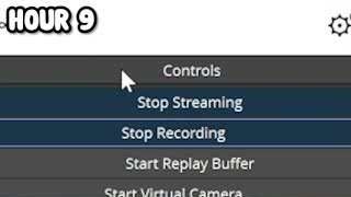 A computer screen showing a menu with "Stop Streaming" selected, indicating the end of the broadcast.