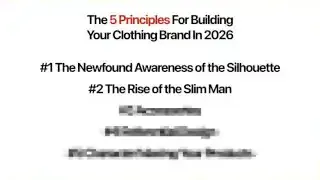 The 5 Principles For Building Your Clothing Brand In 2026