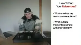 A list of three questions: "What era does my customer romanticize?", "What cultural moments resonate with their identity?", and "What garments or styles do they already respect and wear?"