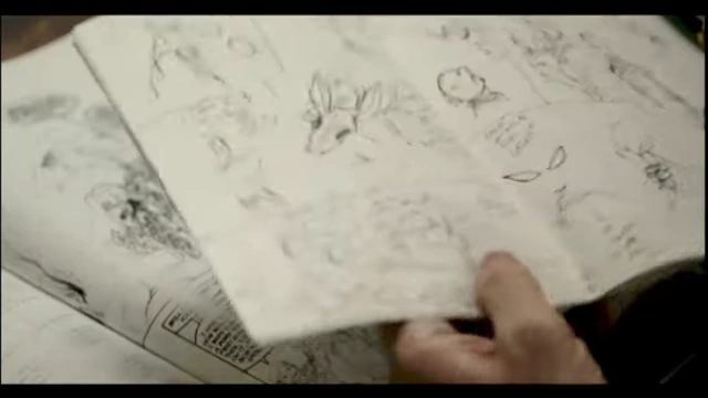 Neil Gaiman's rough thumbnail sketches for comic panel layouts