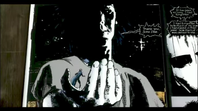 The dramatic reveal of Morpheus holding the tiny Dr. D in his palm, a pivotal moment achieved through page turn