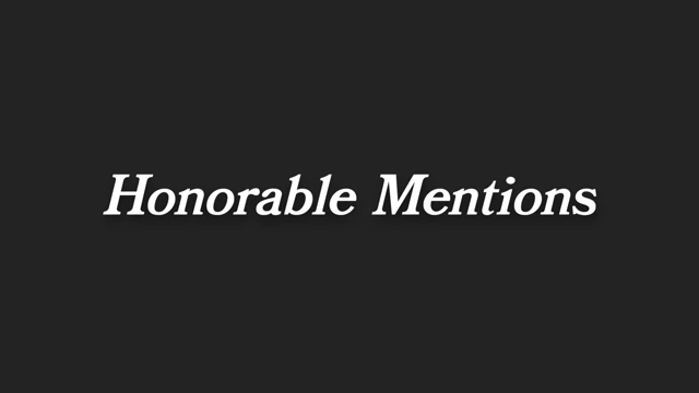 The title card for "Honorable Mentions."