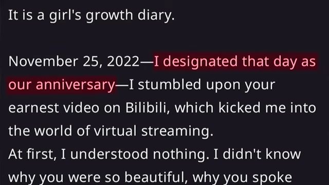 A tweet from a fan designating an "anniversary" with Vox Akuma, highlighting the intense parasocial relationship that was later shattered.