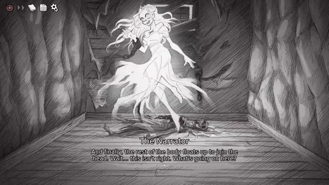 The Ghostly Princess hovers over a skeletal figure, representing a cold, deadly outcome
