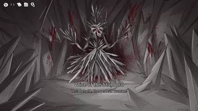 The crystalline, spiky Princess form representing unwavering determination