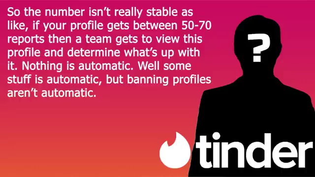 If a profile gets 50-70 reports, a team views it; banning is not automatic.