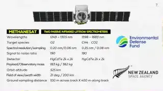 Specifications and capabilities of the MethaneSat satellite
