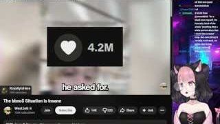 A social media post with a heart icon and "4.2M" likes, representing BBNO<div id=