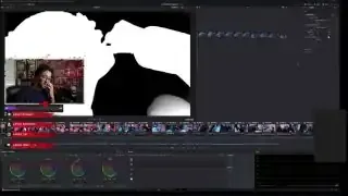 DaVinci Resolve color grading interface showing a depth map being adjusted to isolate a subject