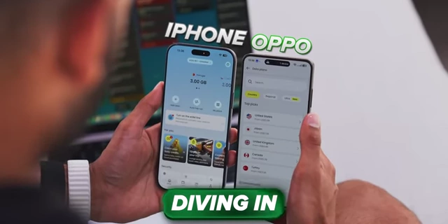 iPhone与OPPO应用对比界面