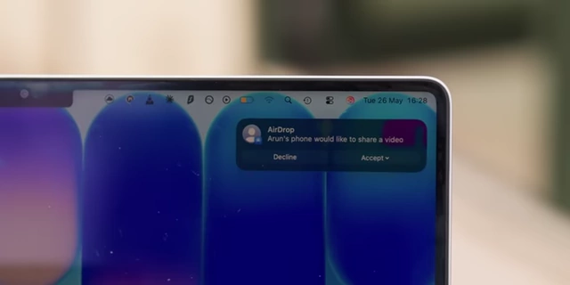 MacBook接收到来自OPPO的AirDrop文件请求