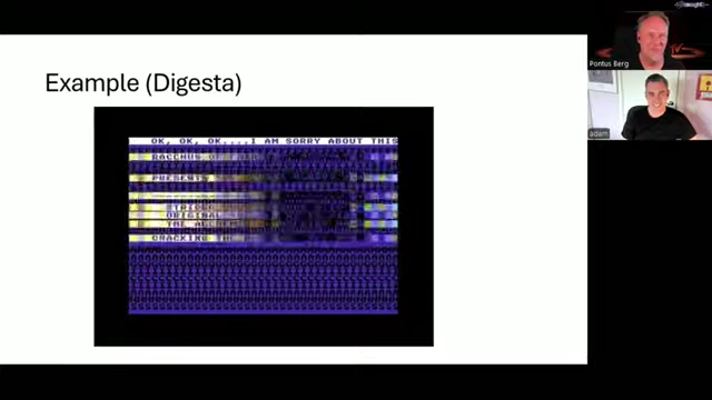 The 'Digesta' demo [<a href="https://youtube.com/watch?v=lLpXS6YiK3k&t=1989">1989</a>] by Bacchus, demonstrating Flexible Line Distance (FLD) and the 'ghost byte' effect