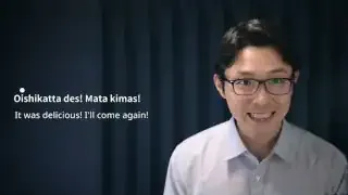 Oishikatta desu! Mata kimasu! means "It was delicious! I'll come again!"