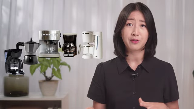 The speaker illustrates the common tendency to own multiple versions of the same item, such as coffee makers, contrasting it with her minimalist philosophy of owning one quality item.