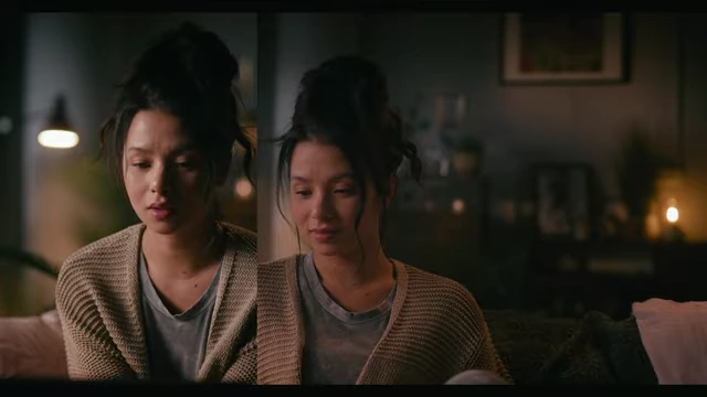 Split screen comparing the graded wide shot (right) and the close-up shot (left) before matching, highlighting discrepancies