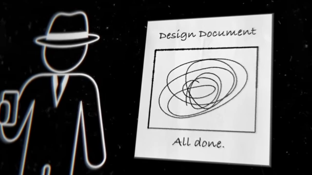 A rough design document with minimal detail, ready for immediate feedback.
