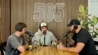 Caleb Ralston, guest, and the podcast hosts discussing brand strategy