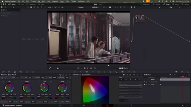 DaVinci Resolve interface showing the initial clip