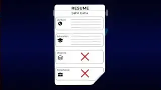 An example of a resume lacking projects and experience