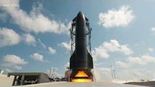 Starship Ship 39 conducting a static fire test